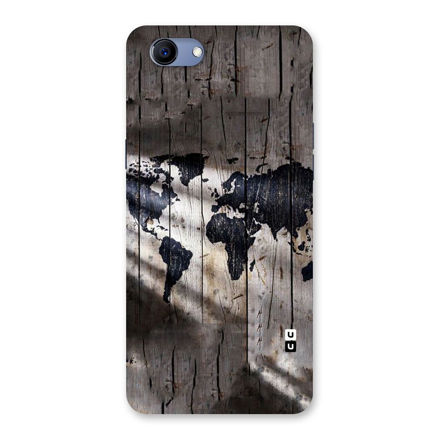 World Map Wood Design Back Case for Oppo Realme 1