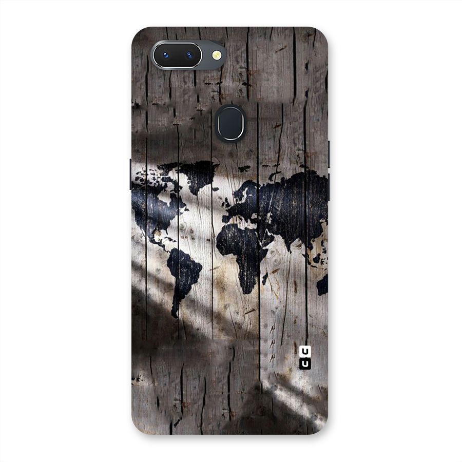 World Map Wood Design Back Case for Oppo Realme 2