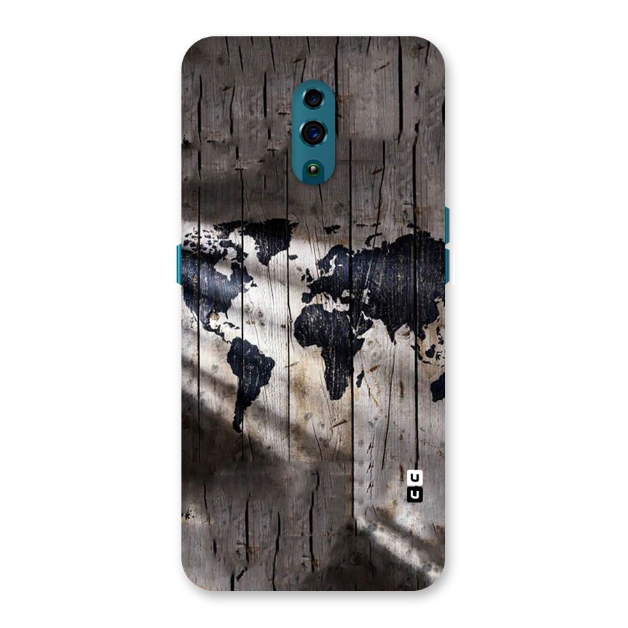 World Map Wood Design Back Case for Oppo Reno