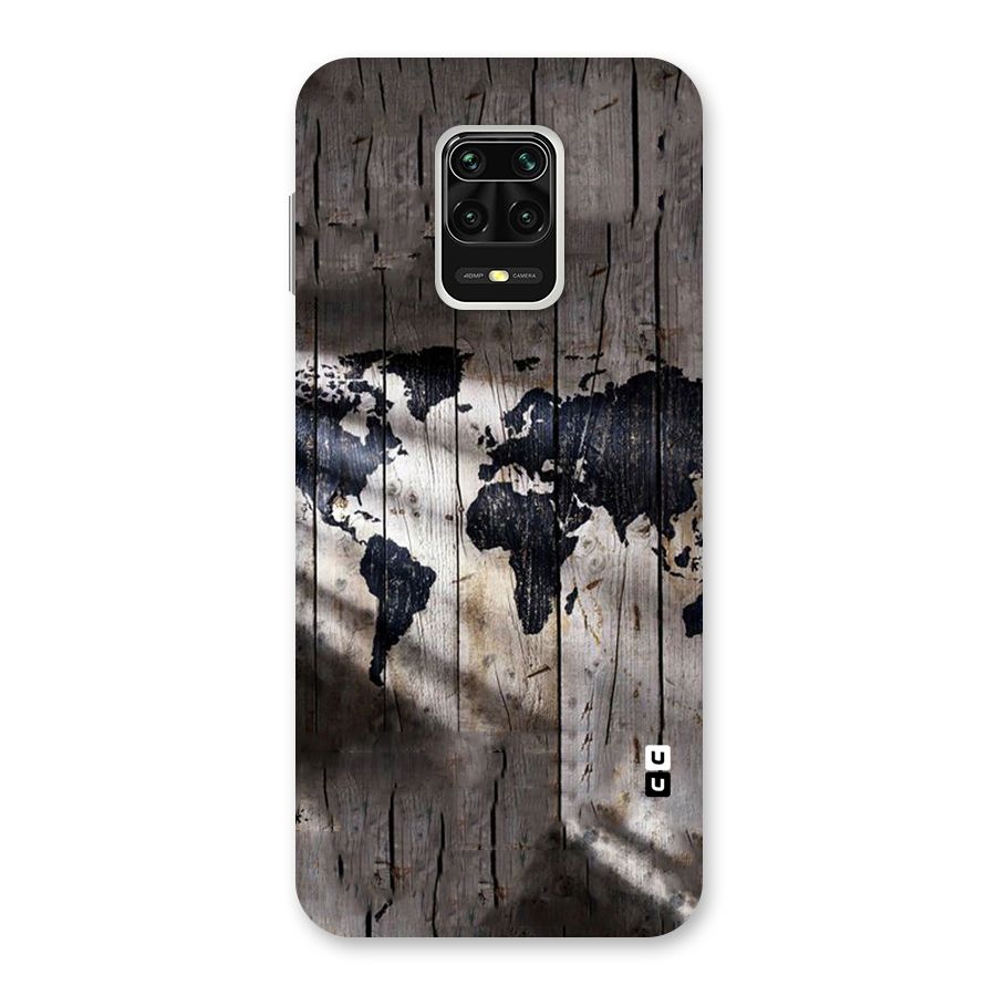 World Map Wood Design Back Case for Poco M2 Pro