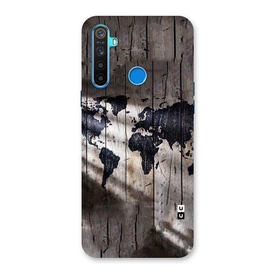 World Map Wood Design Back Case for Realme 5