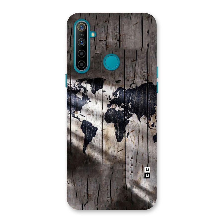World Map Wood Design Back Case for Realme 5i