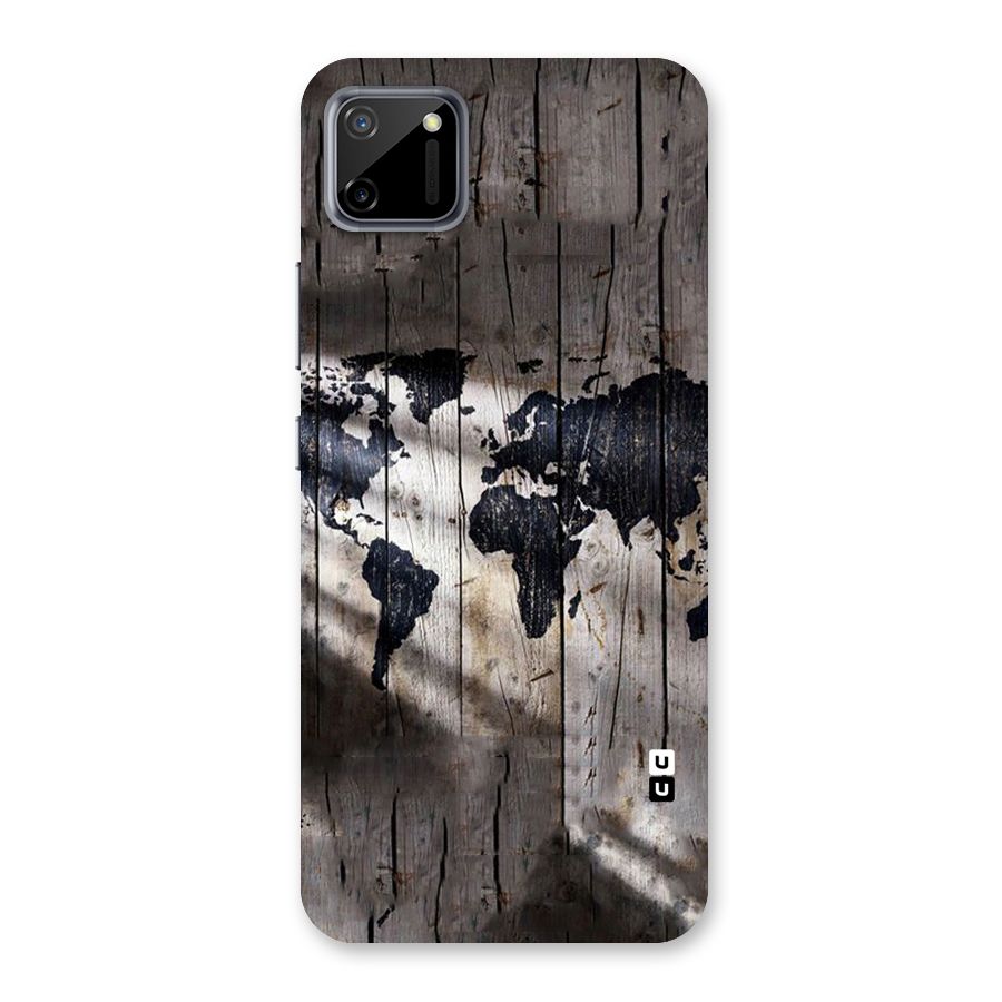 World Map Wood Design Back Case for Realme C11