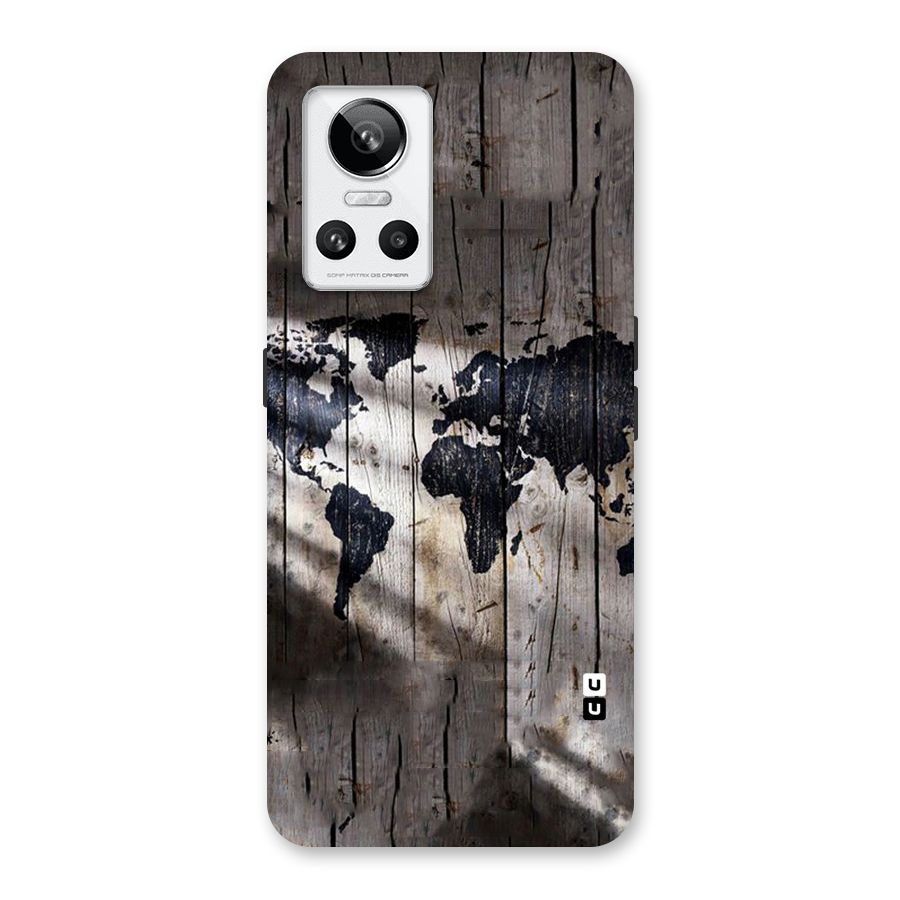 World Map Wood Design Back Case for Realme GT Neo 3