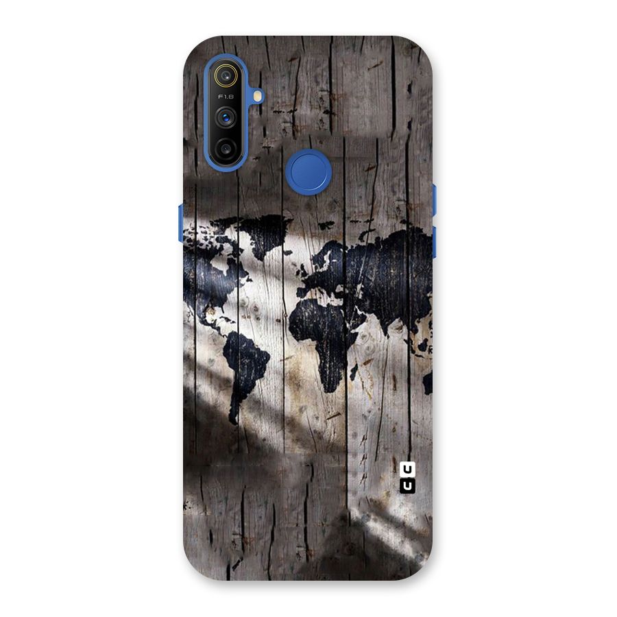 World Map Wood Design Back Case for Realme Narzo 10A
