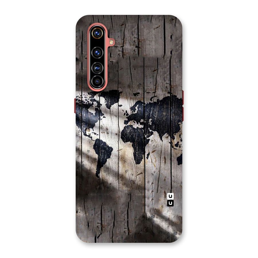 World Map Wood Design Back Case for Realme X50 Pro