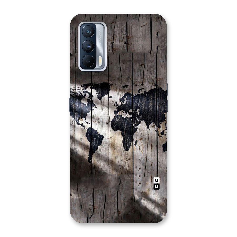 World Map Wood Design Back Case for Realme X7