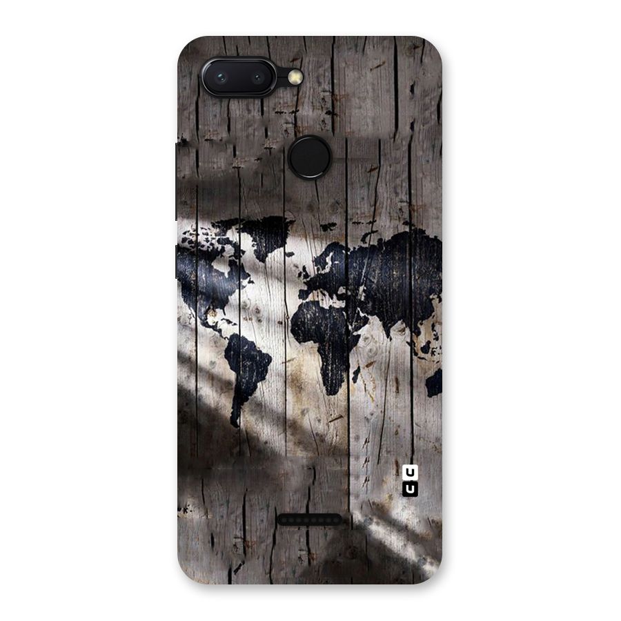 World Map Wood Design Back Case for Redmi 6