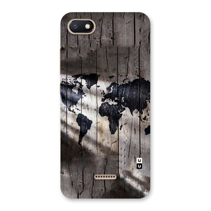 World Map Wood Design Back Case for Redmi 6A