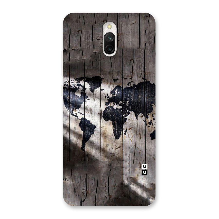 World Map Wood Design Back Case for Redmi 8A Dual
