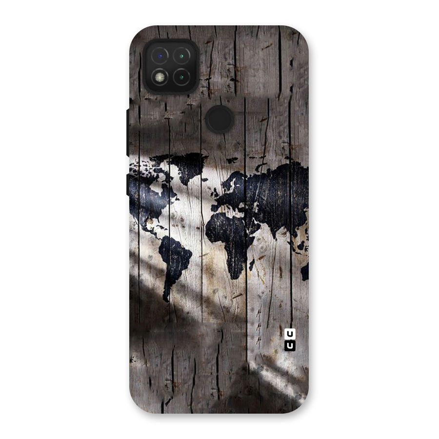 World Map Wood Design Back Case for Redmi 9C