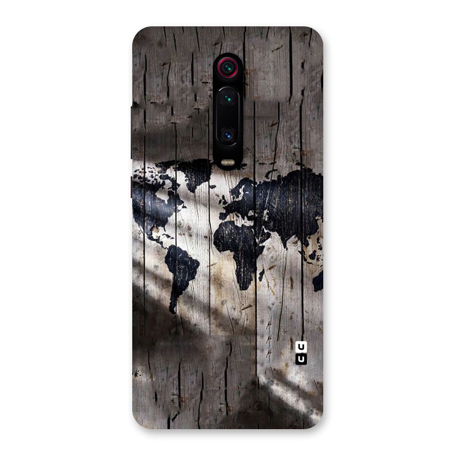 World Map Wood Design Back Case for Redmi K20