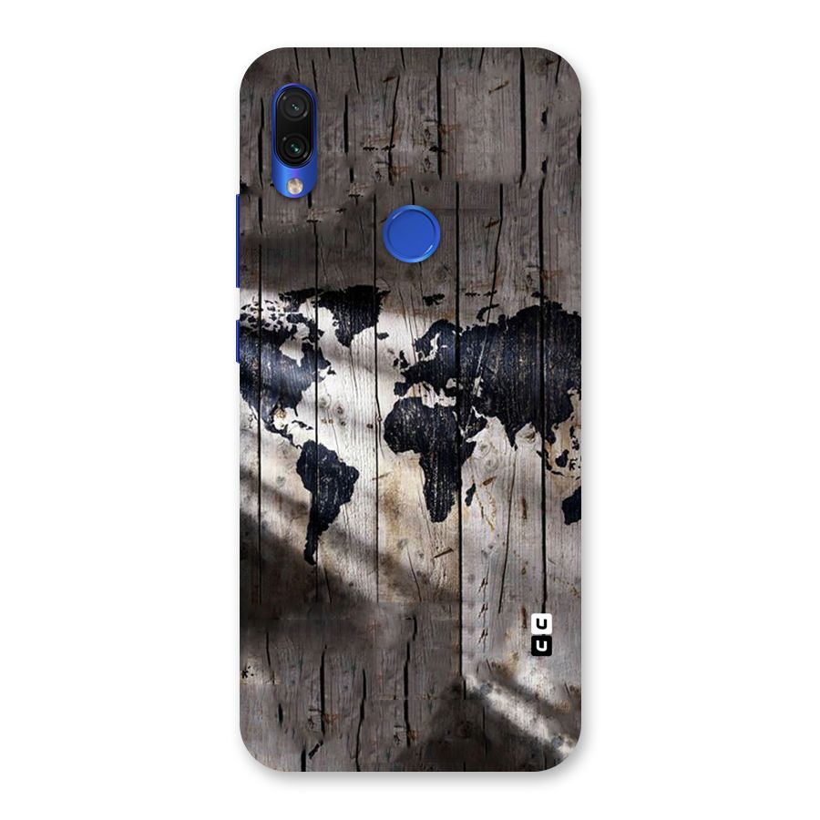World Map Wood Design Back Case for Redmi Note 7S