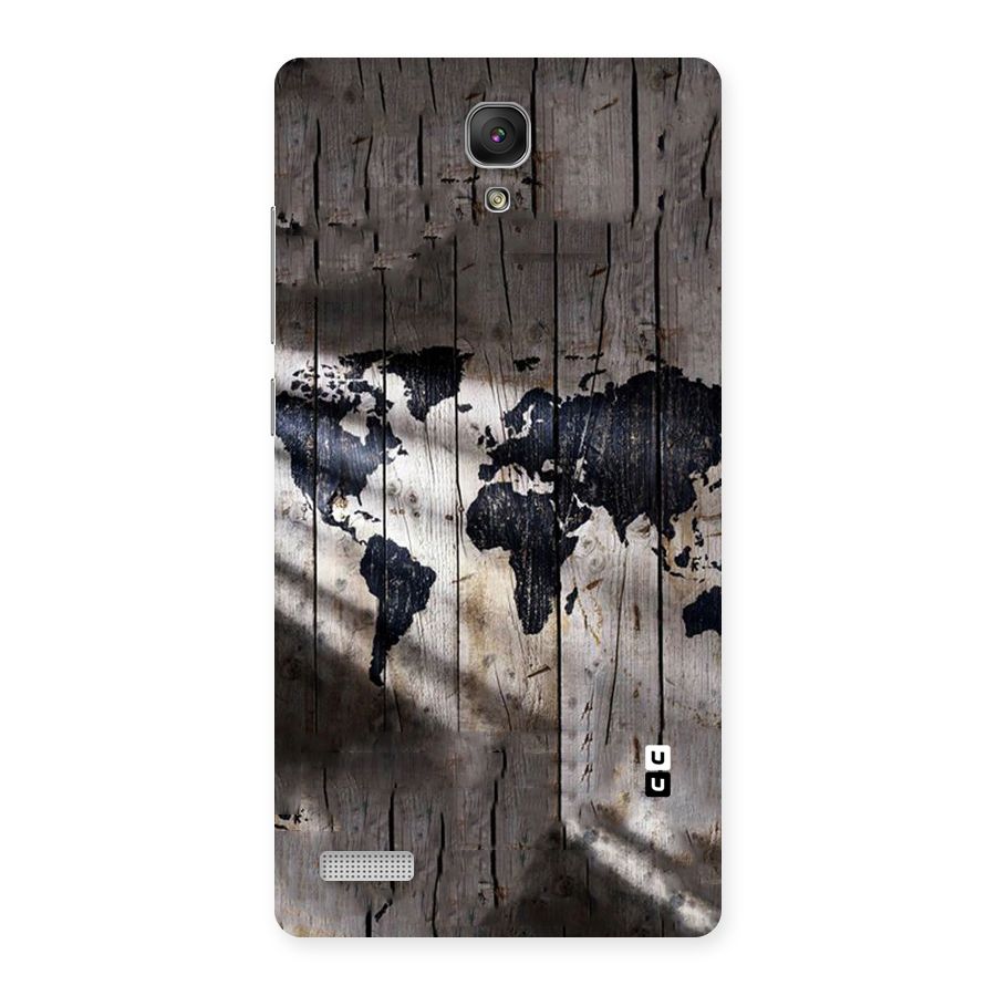 World Map Wood Design Back Case for Redmi Note Prime