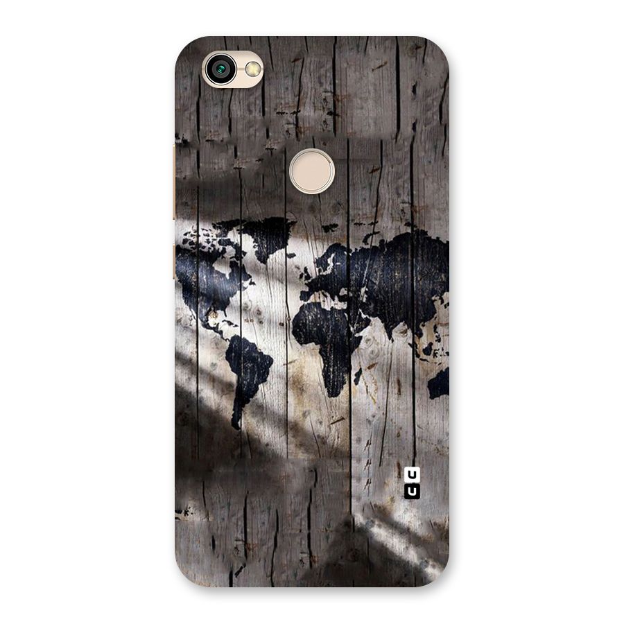 World Map Wood Design Back Case for Redmi Y1 2017