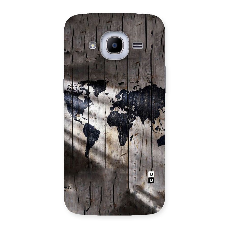 World Map Wood Design Back Case for Samsung Galaxy J2 2016