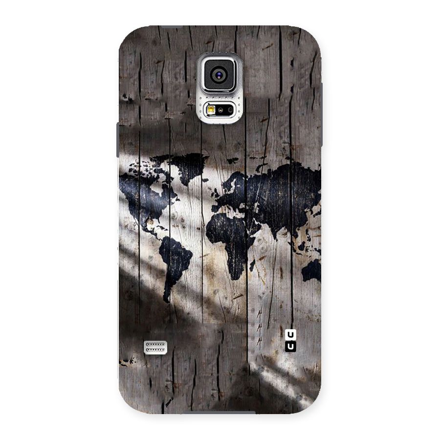 World Map Wood Design Back Case for Samsung Galaxy S5