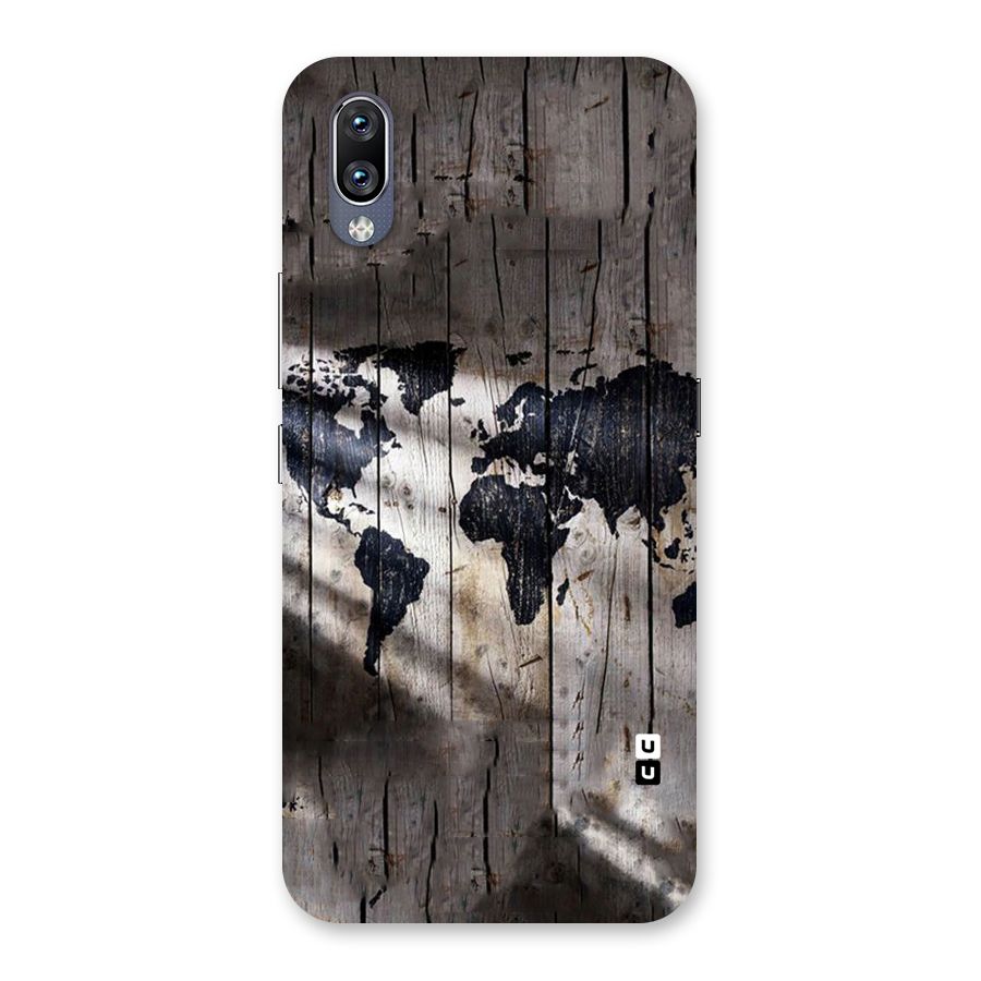World Map Wood Design Back Case for Vivo NEX