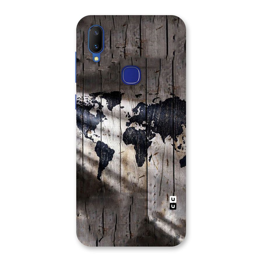 World Map Wood Design Back Case for Vivo V11