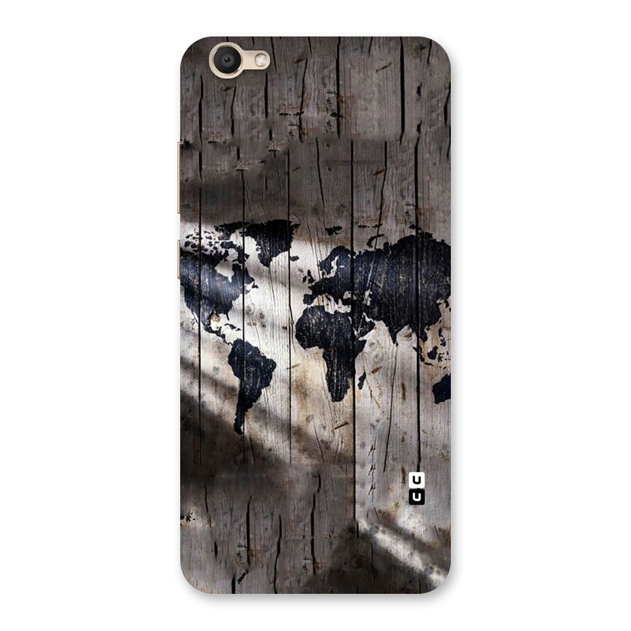 World Map Wood Design Back Case for Vivo V5