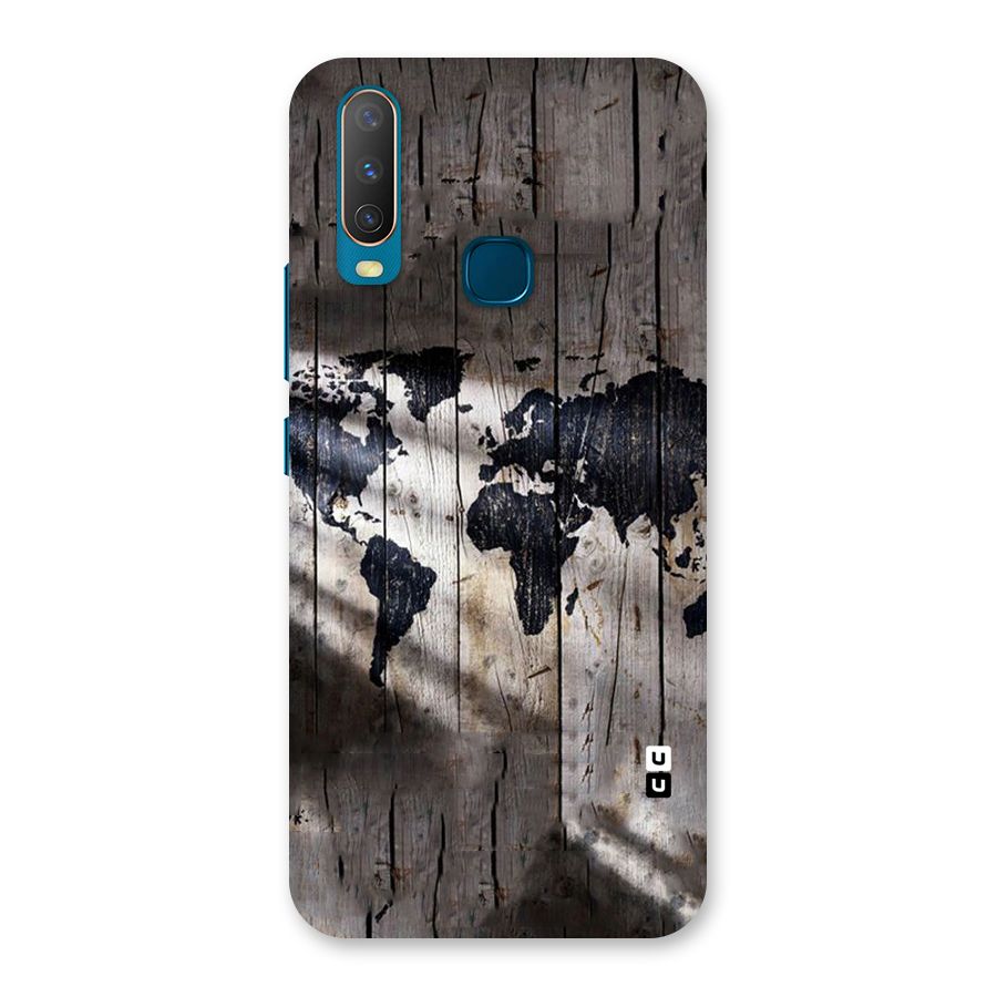 World Map Wood Design Back Case for Vivo Y17