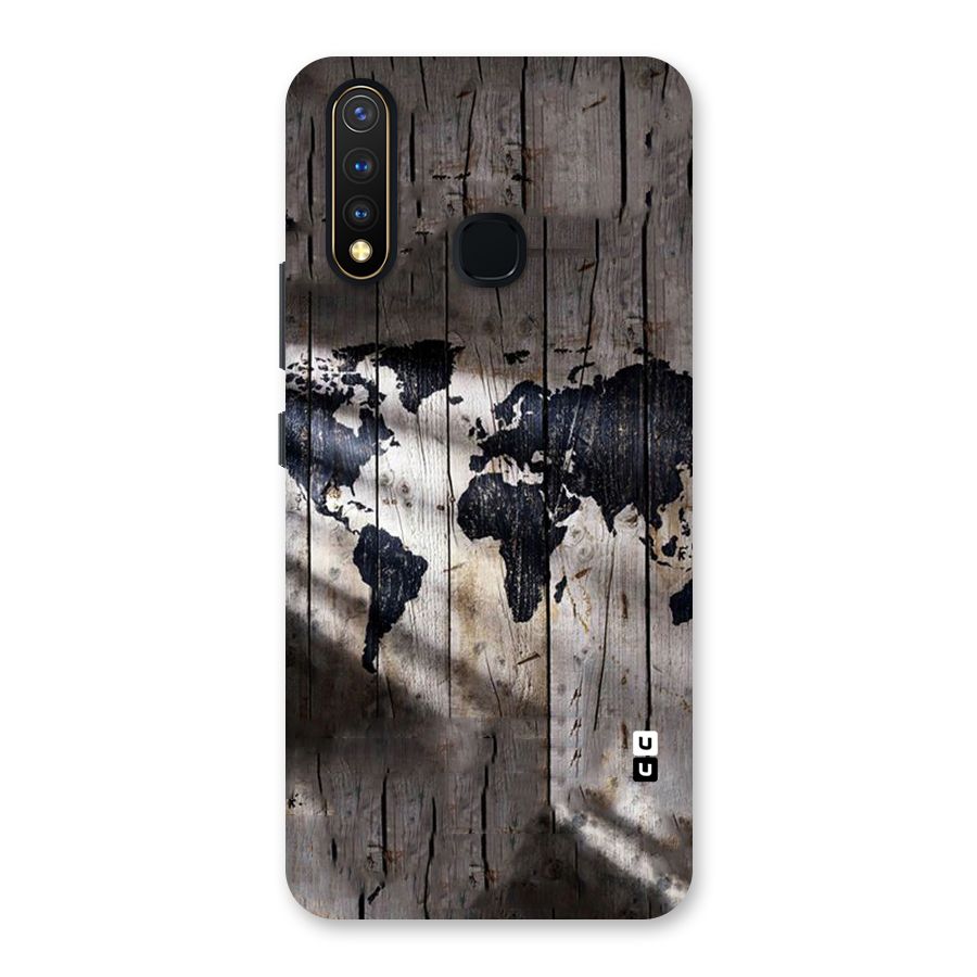 World Map Wood Design Back Case for Vivo Y19