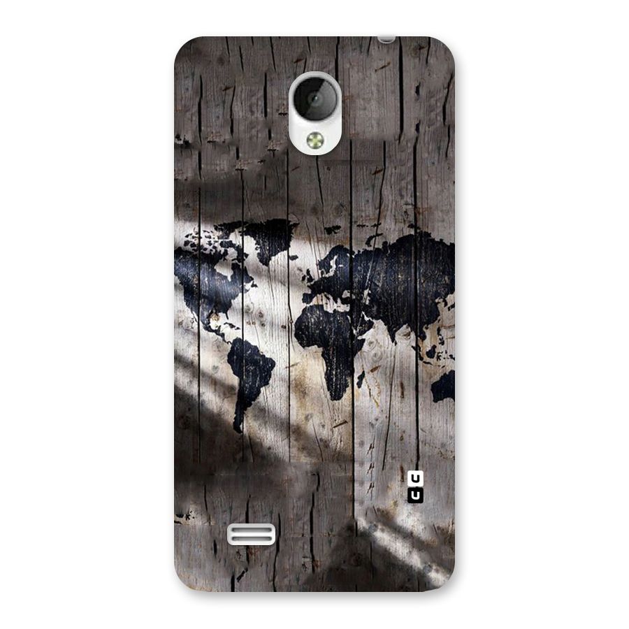 World Map Wood Design Back Case for Vivo Y21