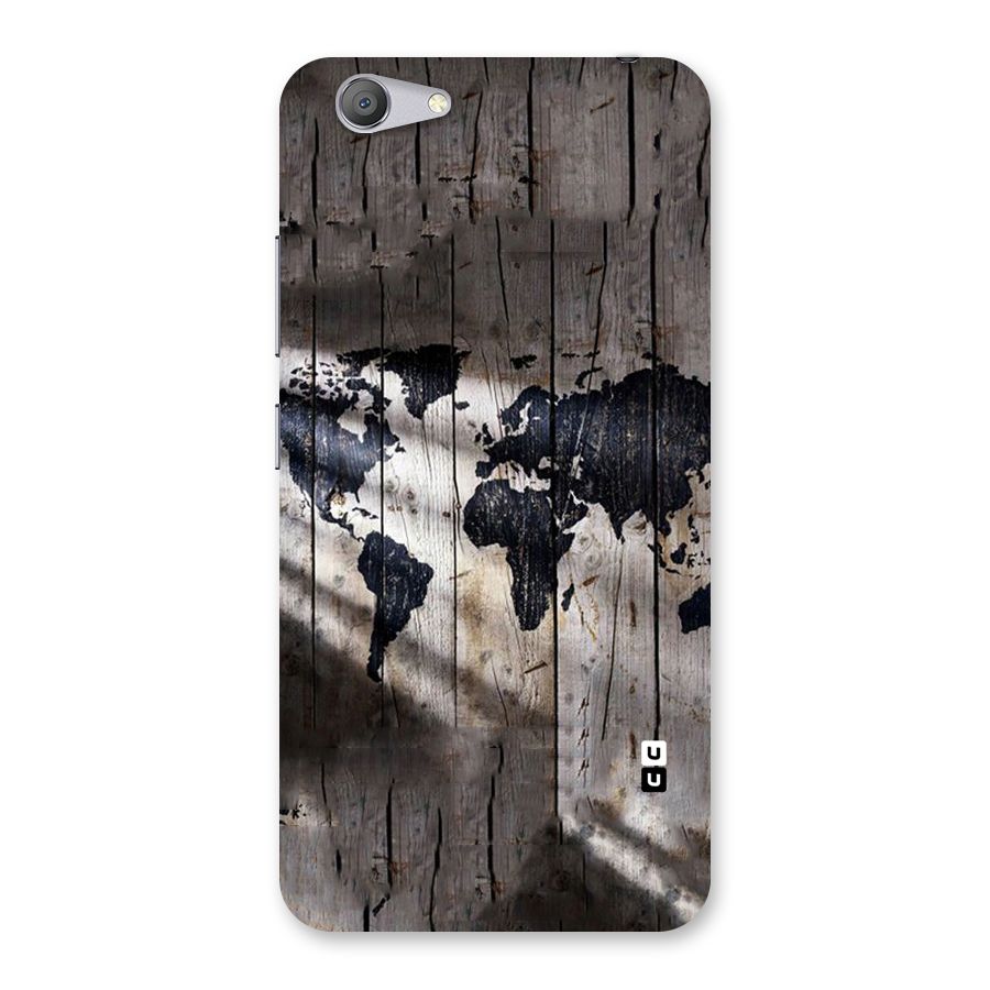 World Map Wood Design Back Case for Vivo Y53