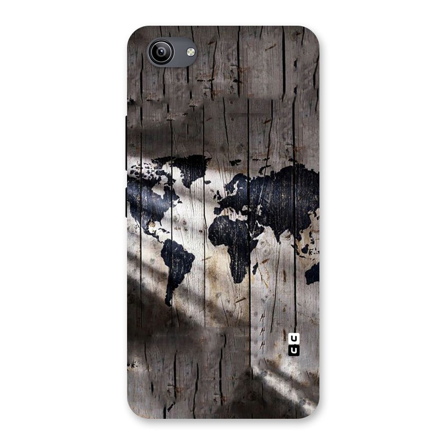 World Map Wood Design Back Case for Vivo Y81i