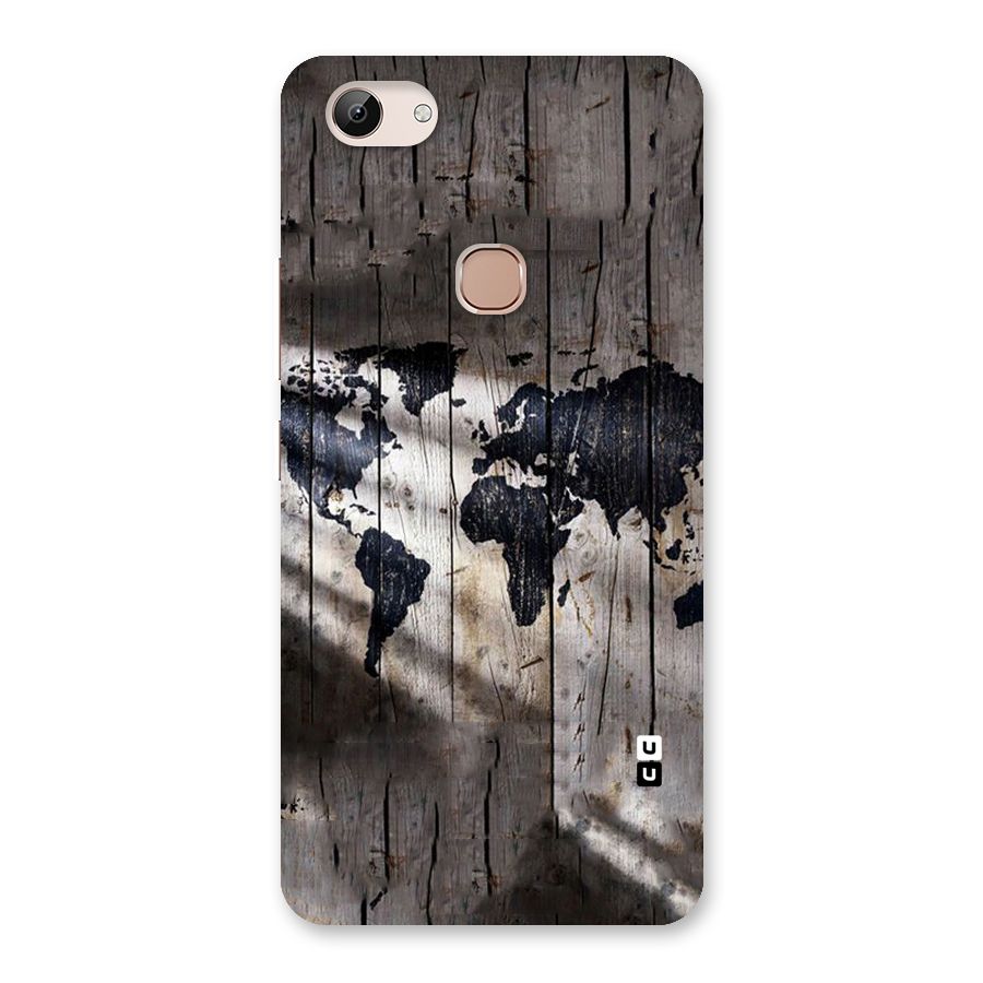 World Map Wood Design Back Case for Vivo Y83