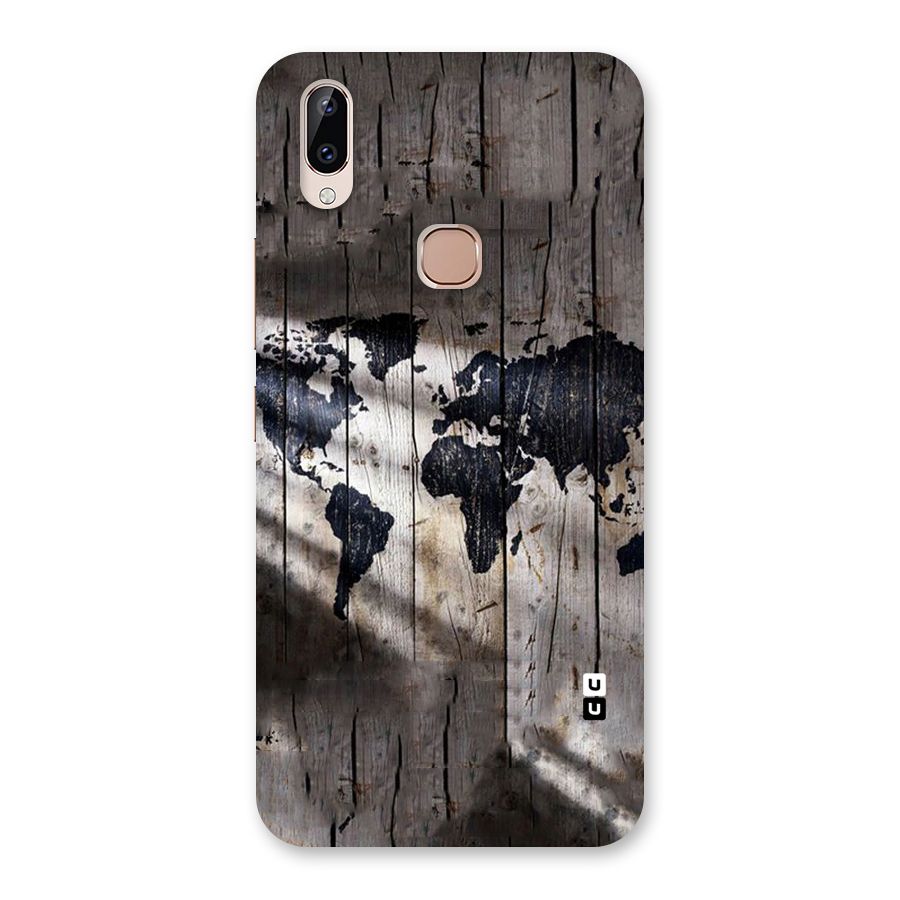 World Map Wood Design Back Case for Vivo Y83 Pro