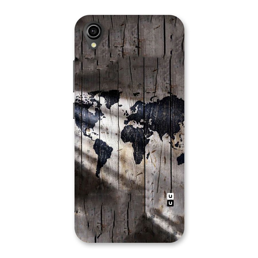 World Map Wood Design Back Case for Vivo Y90