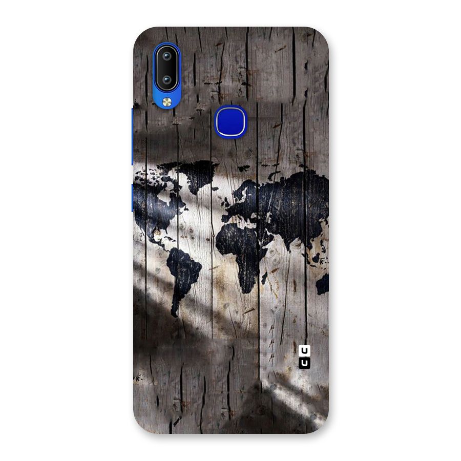 World Map Wood Design Back Case for Vivo Y91