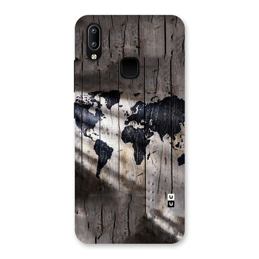 World Map Wood Design Back Case for Vivo Y93