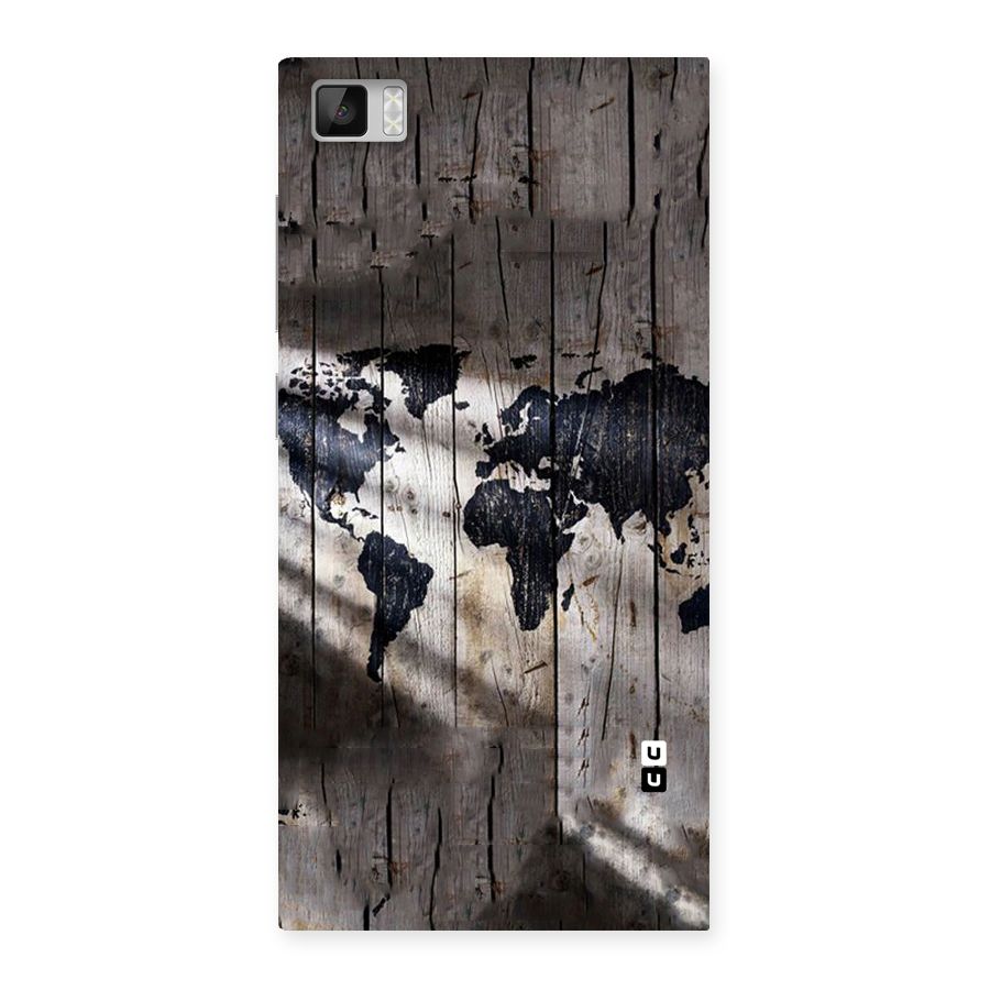 World Map Wood Design Back Case for Xiaomi Mi3