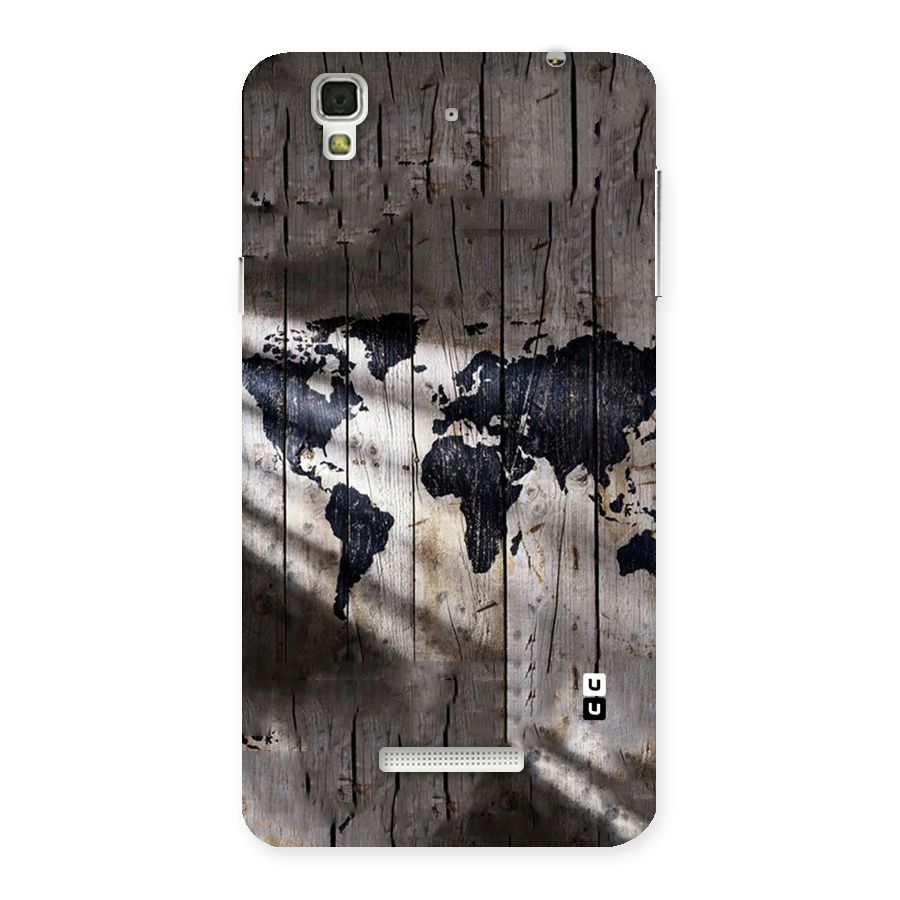World Map Wood Design Back Case for Yu Yureka