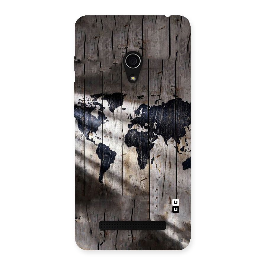 World Map Wood Design Back Case for Zenfone 5