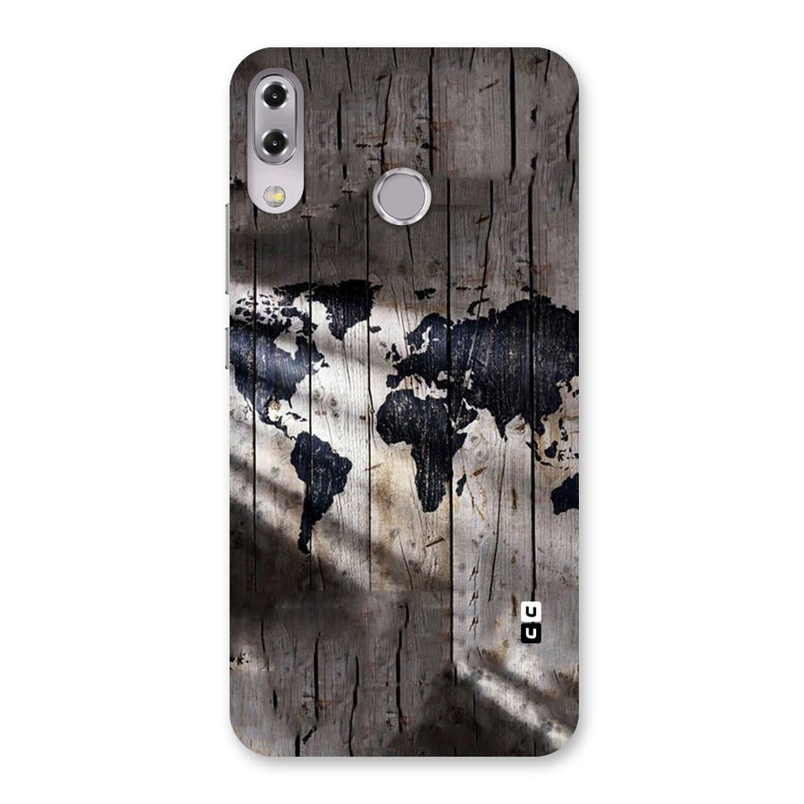 World Map Wood Design Back Case for Zenfone 5Z