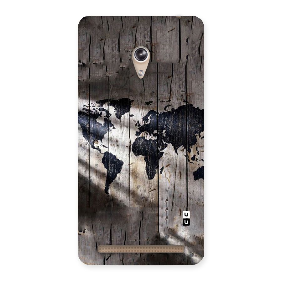 World Map Wood Design Back Case for Zenfone 6
