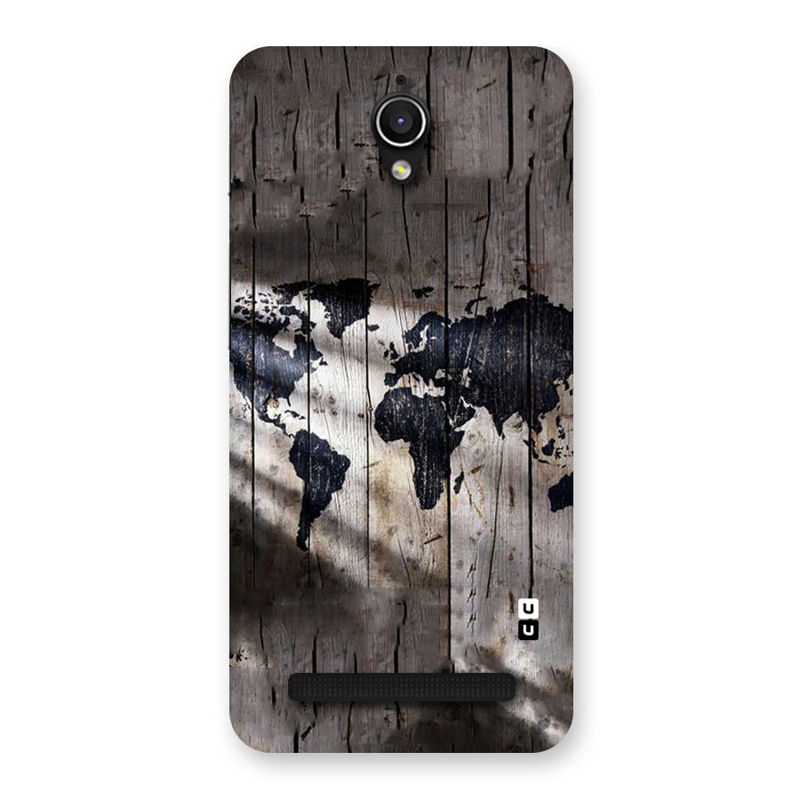 World Map Wood Design Back Case for Zenfone Go