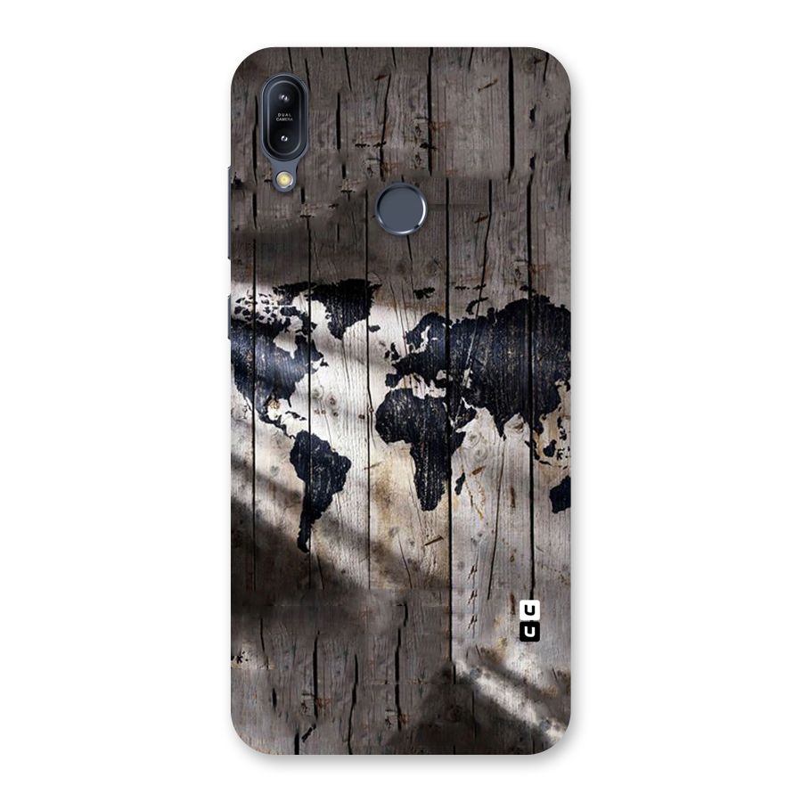 World Map Wood Design Back Case for Zenfone Max M2