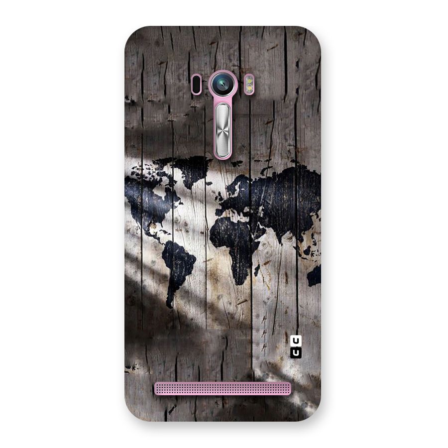 World Map Wood Design Back Case for Zenfone Selfie