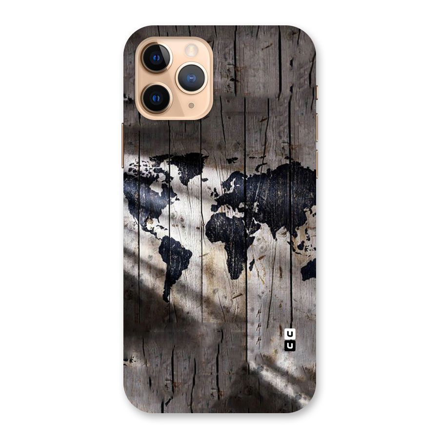 World Map Wood Design Back Case for iPhone 11 Pro