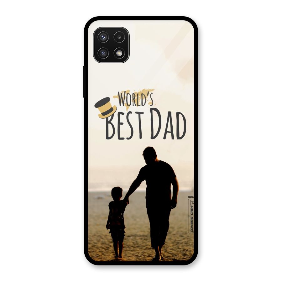 Worlds Best Dad Glass Back Case for Galaxy A22 5G