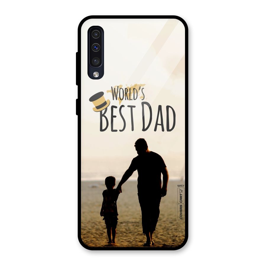 Worlds Best Dad Glass Back Case for Galaxy A50