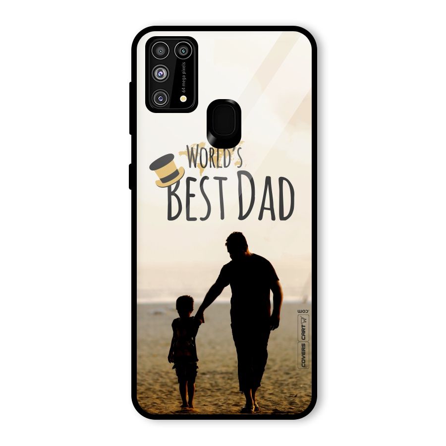 Worlds Best Dad Glass Back Case for Galaxy F41