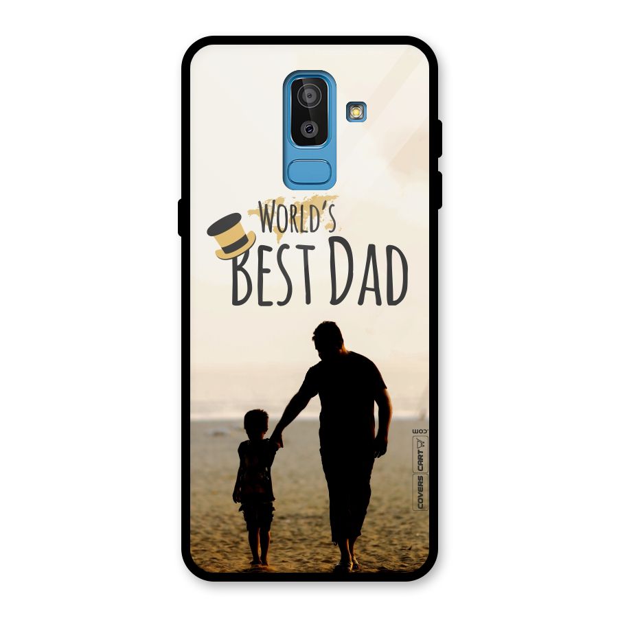 Worlds Best Dad Glass Back Case for Galaxy J8