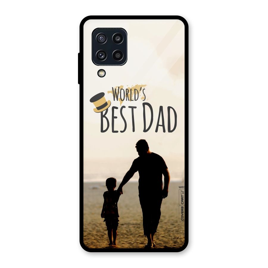 Worlds Best Dad Glass Back Case for Galaxy M32