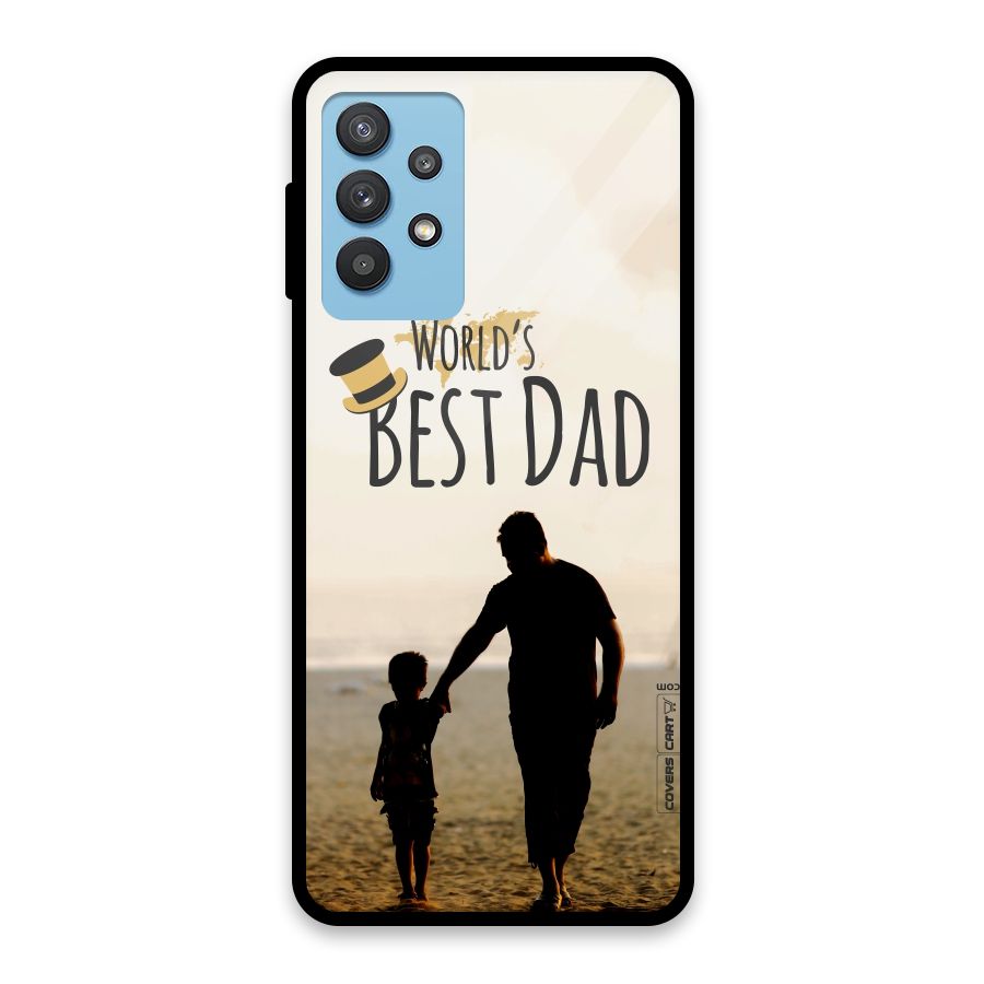 Worlds Best Dad Glass Back Case for Galaxy M32 5G