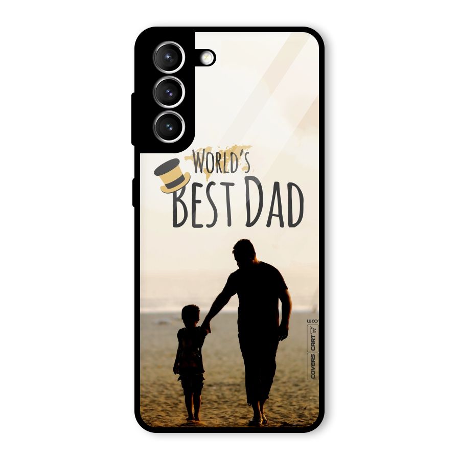 Worlds Best Dad Glass Back Case for Galaxy S21 5G